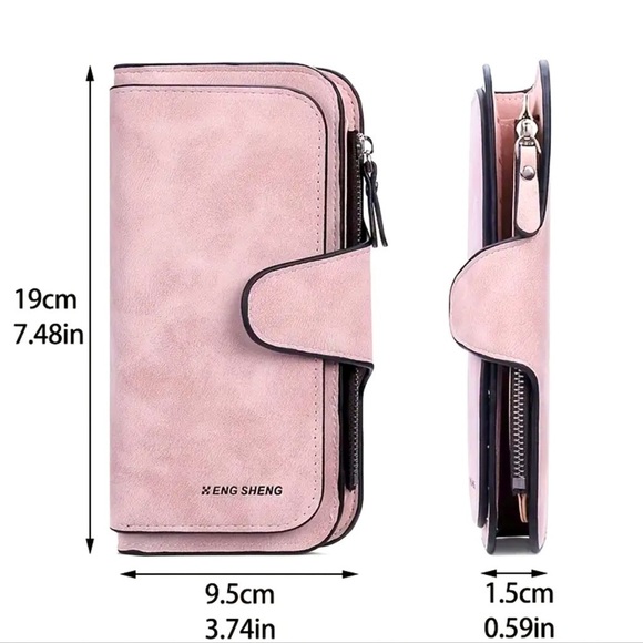 Women’s Retro Minimalist Short Wallet/Clutch/ Credit Card Case - NWT - Picture 3 of 6